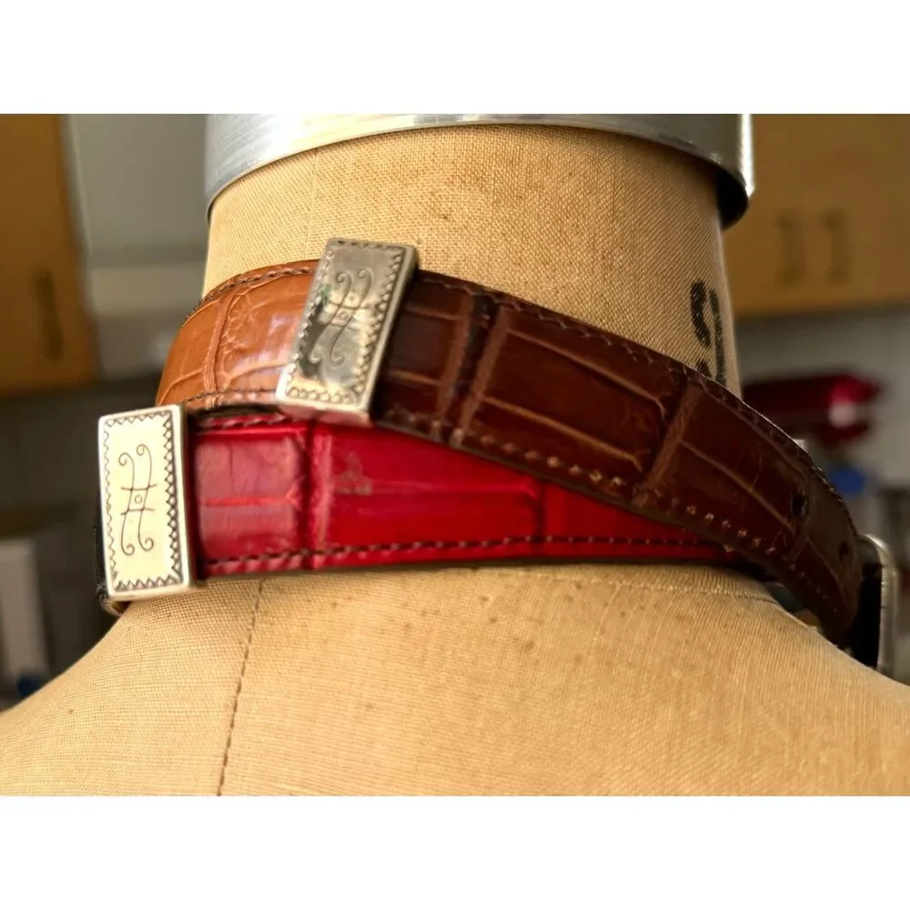 VTG Western Multicolor Leather Belt Size 30